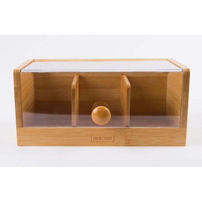 Tea box with 3 spaces, 22x11x10cm