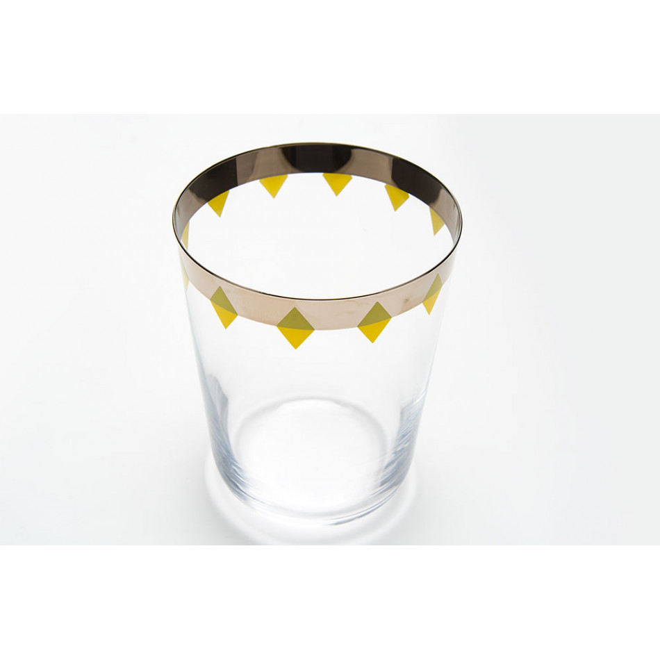 Juice glass Patrik romb, 445 ml, H11x8.5cm