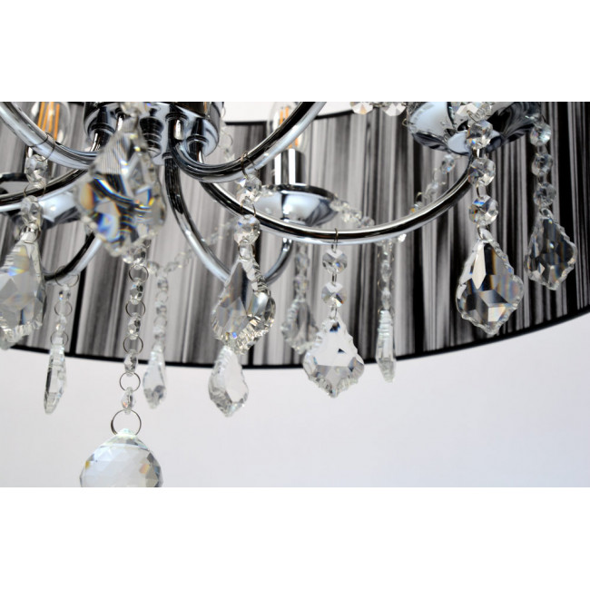 Подвесная лампа MARI черный, H58-130cm, Ø-60cm; E14 6x40W