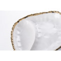 Decorative bowl Wioletta, white/gold, 29x24x6cm