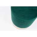 Stool  Noto, emerald green/golden base, 35x42cm