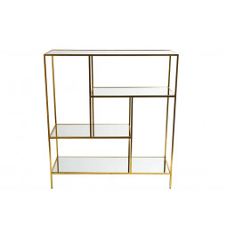 Metal shelf Benikarlo, golden, 80x25x90cm