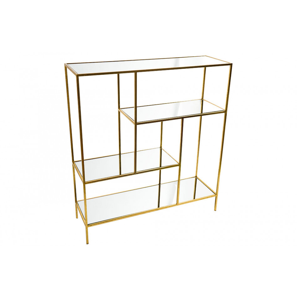 Metal shelf Benikarlo, golden, 80x25x90cm