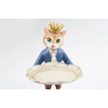 Decorative figure Cat with crown, 16x14x29cm