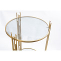 Metal table Bampton L, glass top, gold, H67cm D41.5cm