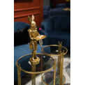 Metal table Bampton L, glass top, gold, H67cm D41.5cm