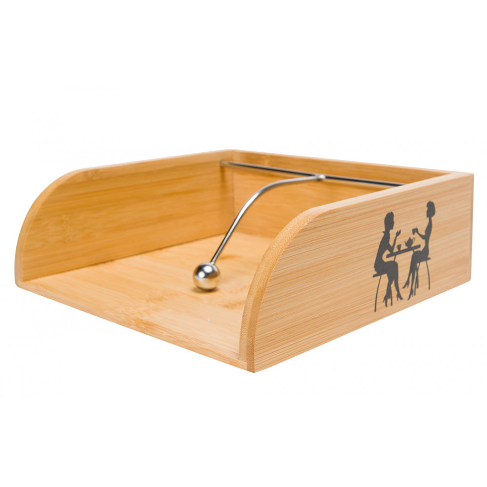 Napkin holder, bamboo, 21.3x20x7cm