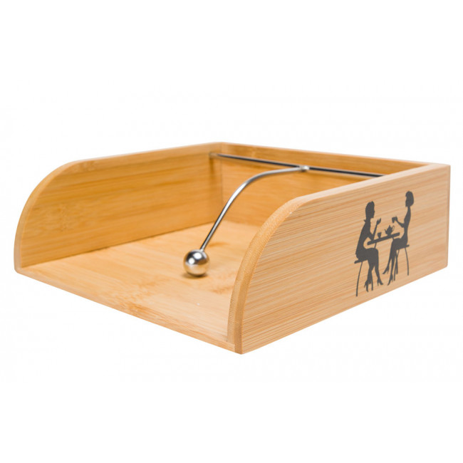Napkin holder, bamboo, 21.3x20x7cm