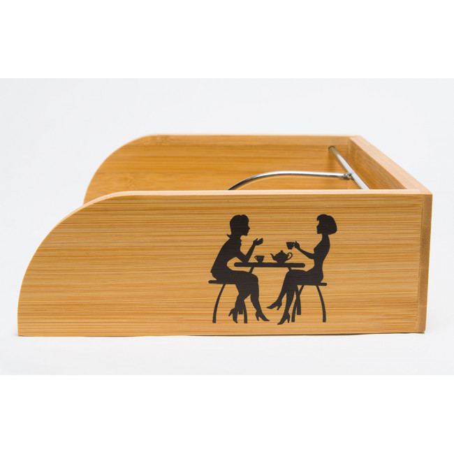 Napkin holder, bamboo, 21.3x20x7cm