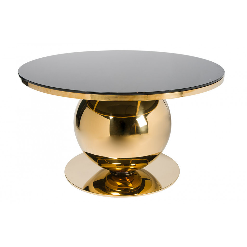 Coffee table Selje, artificial marble surface, D80cm, H45cm