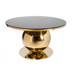 Coffee table Selje, artificial marble surface, D80cm, H45cm