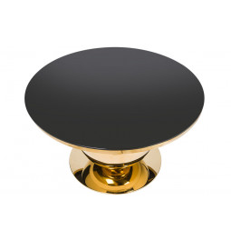 Coffee table Selje, artificial marble surface, D80cm, H45cm