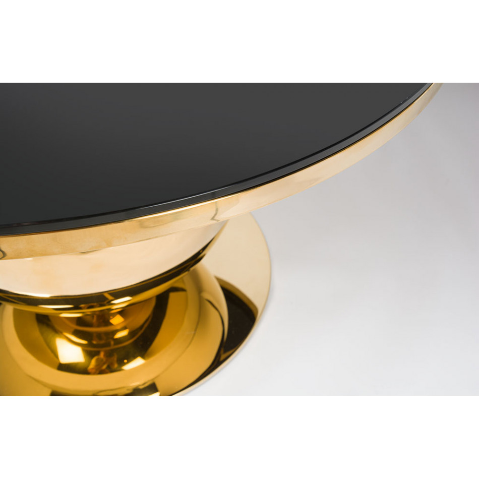 Coffee table Selje, artificial marble surface, D80cm, H45cm