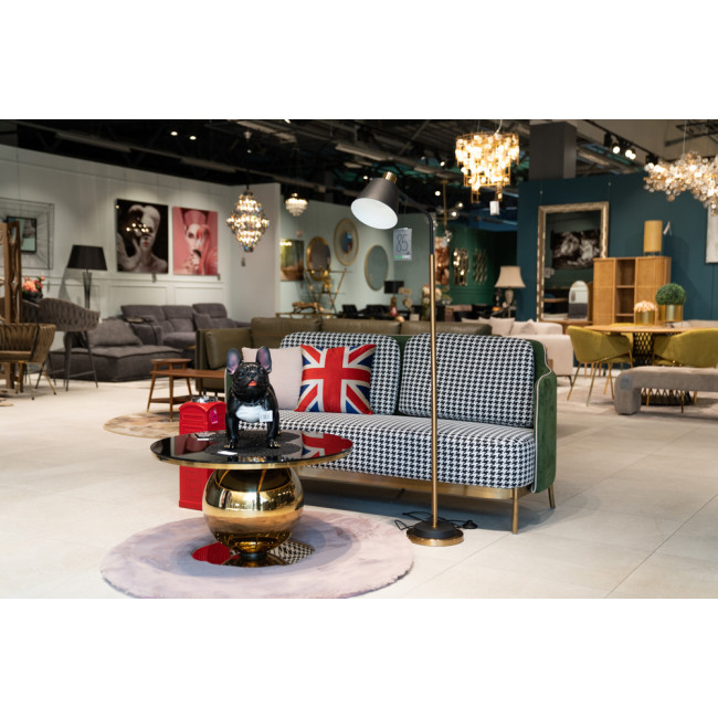 Coffee table Selje, artificial marble surface, D80cm, H45cm