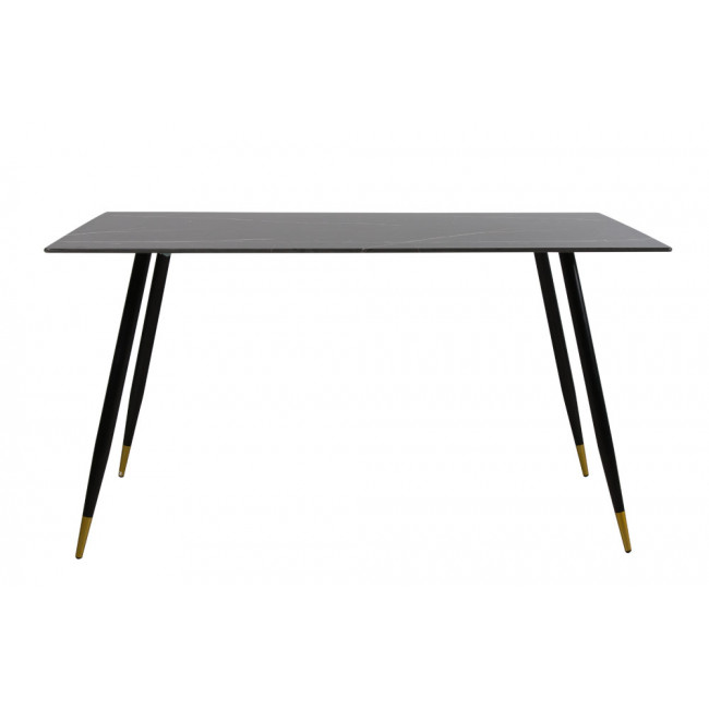 Dining table Tromello, glass/metal, 140x80x78cm