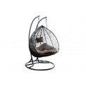 Double hanging chair Couple, dark grey colour,  H200x132x76.5cm