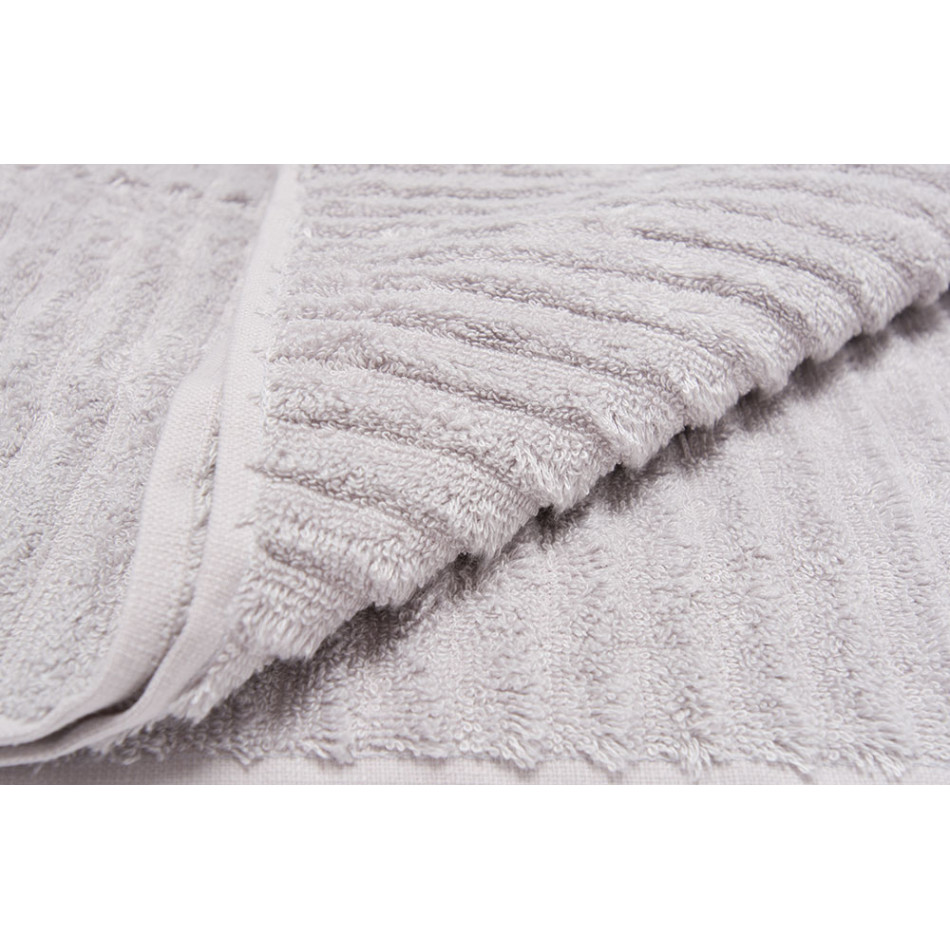Bamboo towel Stripe, 70x140cm, light grey colour, 550g/m2