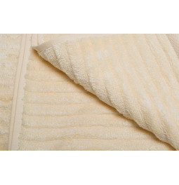 Полотенце бамбукового волокна Stripe, 70x140cm, кремового цвета, 550g/m2