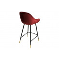Bar chair Salorino, burgundy colour, 96x48x54cm, seat height 62cm