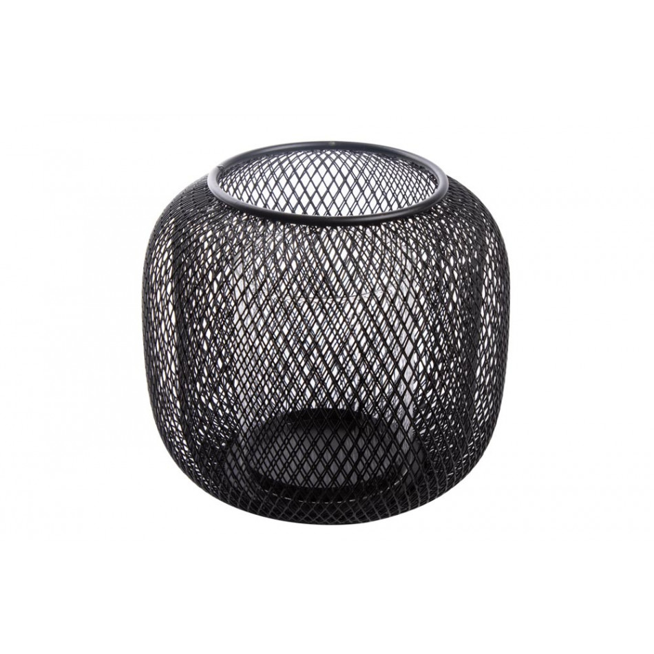 Подсвечник Seoul, черный, металл,  H18cm D16.5cm