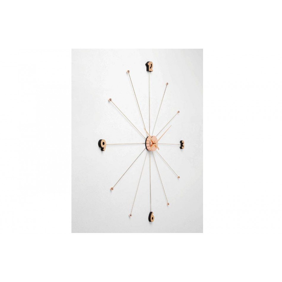 Wall clock Like Umbrella Rose gold, D100x6cm