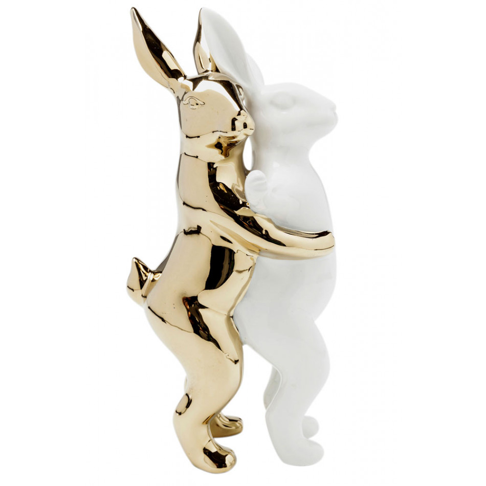 Decorative figurine Hugging Rabbits, 24.5x15x11.5cm