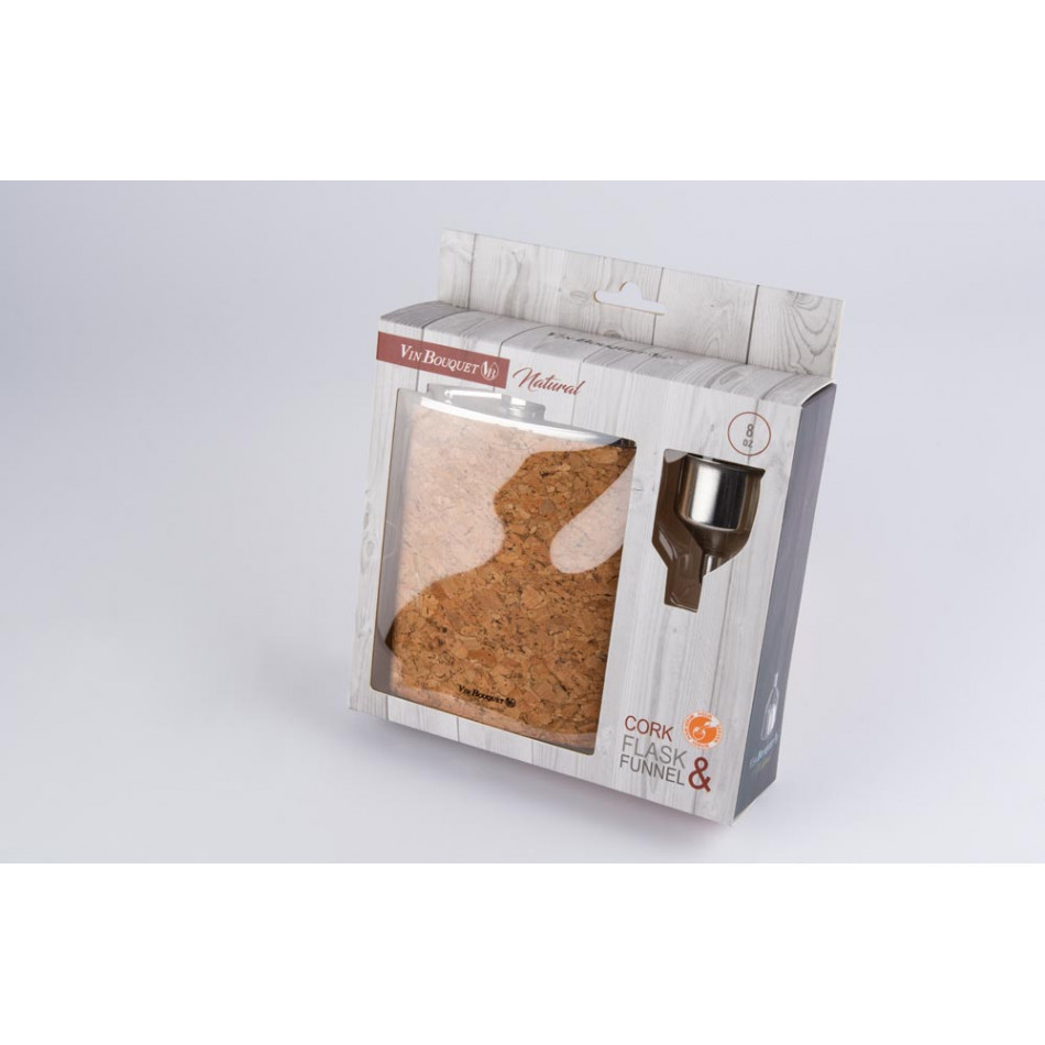 Flask Cork with funnel, H13.5x9.5x2cm