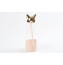 бутылка Cat, розовое золото, боросиликатного, 350ml, 20x6cm