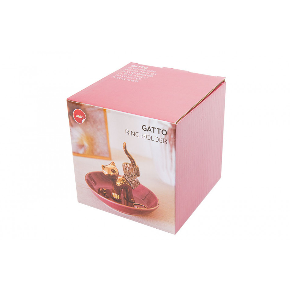 Держатель для колец  Gatto, фарфор, H9.5xD10.5cm