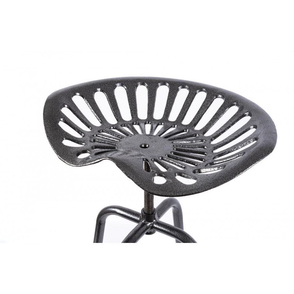 Metal chair Tractor, grey, H82x51x51cm, seat height 61-76cm