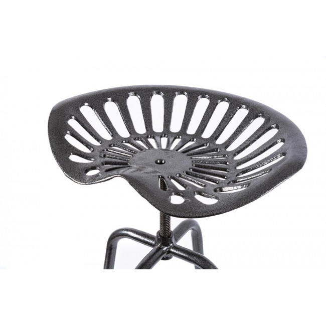 Metal chair Tractor, grey, H82x51x51cm, seat height 61-76cm