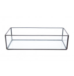 Box Cube, metal/glass, 25x10x6.5cm