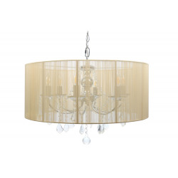 Pendant lamp MARI, cream colour, H58-130cm, Ø-60cm E14 6x40W