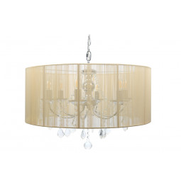 Pendant lamp MARI, cream colour, H58-130cm, Ø-60cm E14 6x40W