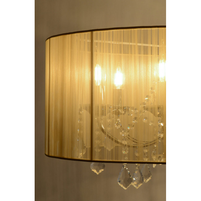 Подвесной светильник  MARI, кремовый цвет, H58-130cm, Ø-60cm; E14 6x40W