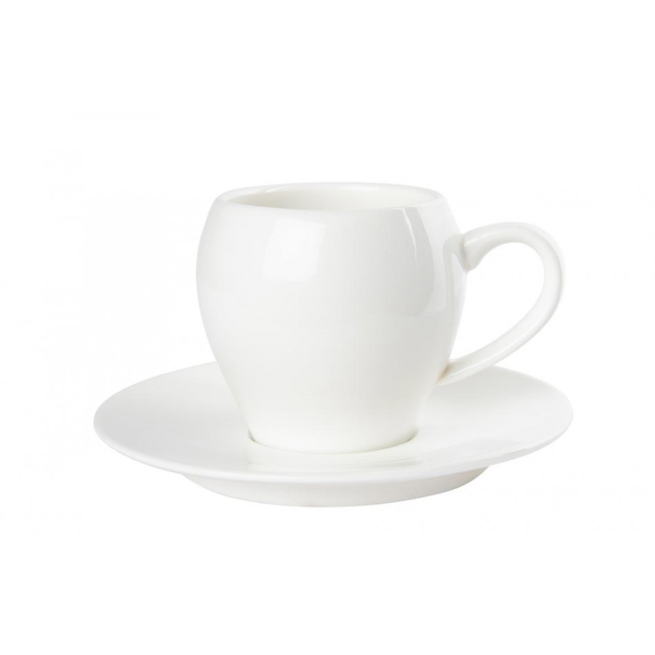 Porcelain Espresso Cup with saucer, h7cm, D12.8cm, 150ml