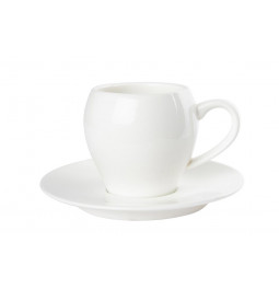 Фарфоровый эспрессо-чашка с блюдцем, h7cm, D12.8cm, 150ml