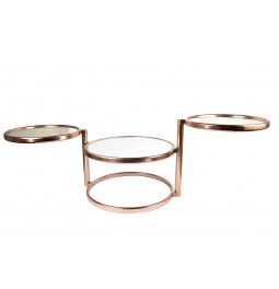Swivel coffee table Sabatini, rosegold, H-43.5cm, D-47cm