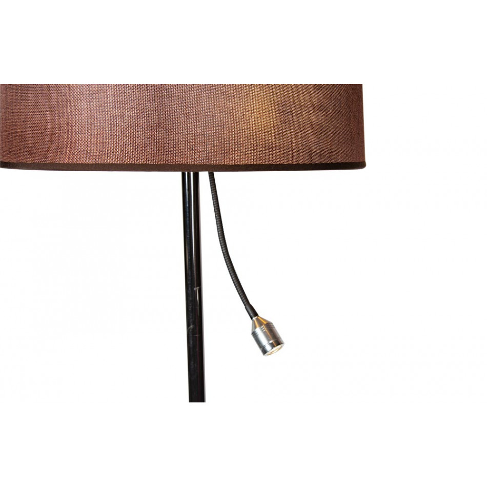 Floor lamp Sarli with LED reading light, H-166cm, Ø-41cm, E27 60W