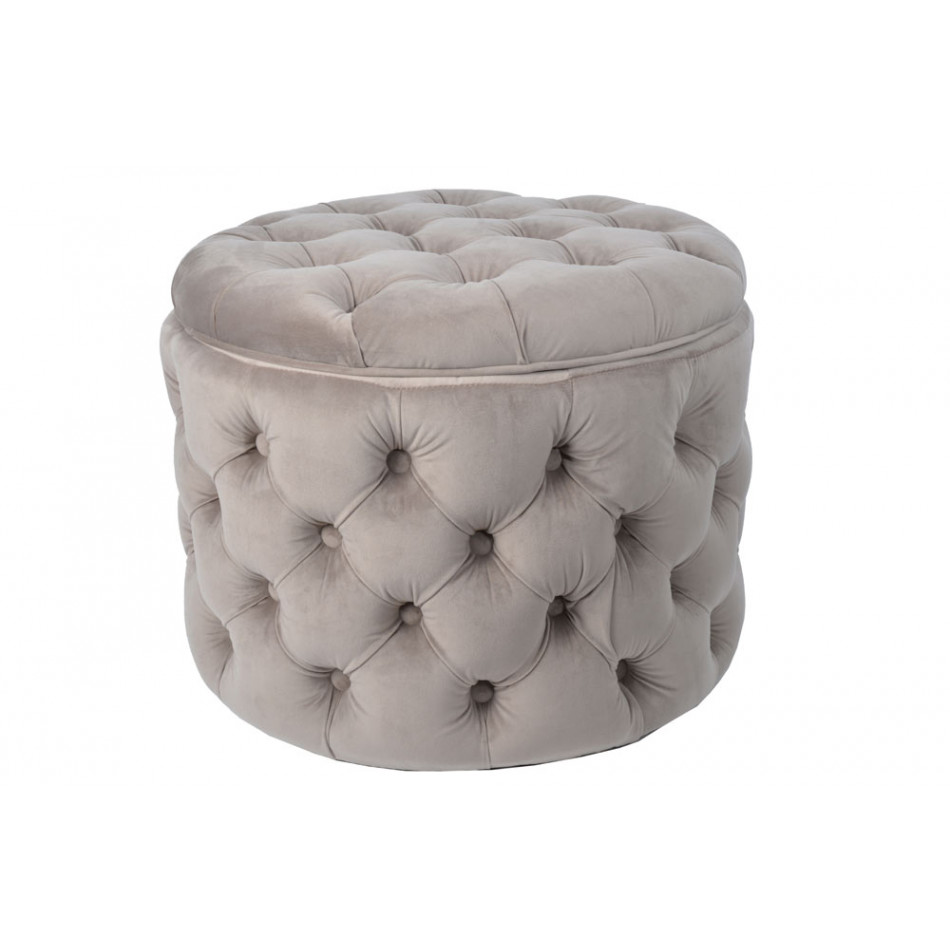 Storage Ottoman Rockfort, taupe, 55x55x43cm