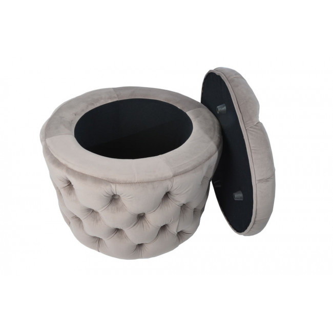 Storage Ottoman Rockfort, taupe, 55x55x43cm