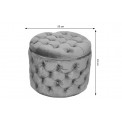 Storage Ottoman Rockfort, taupe, 55x55x43cm