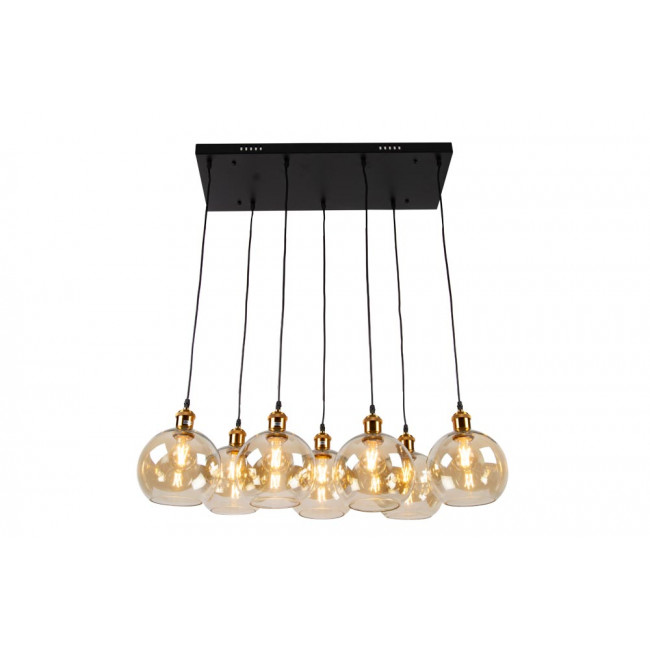 Подвесной светильник Reons, цвет черный/медный, H27-135x70x26cm, E27 7x60W