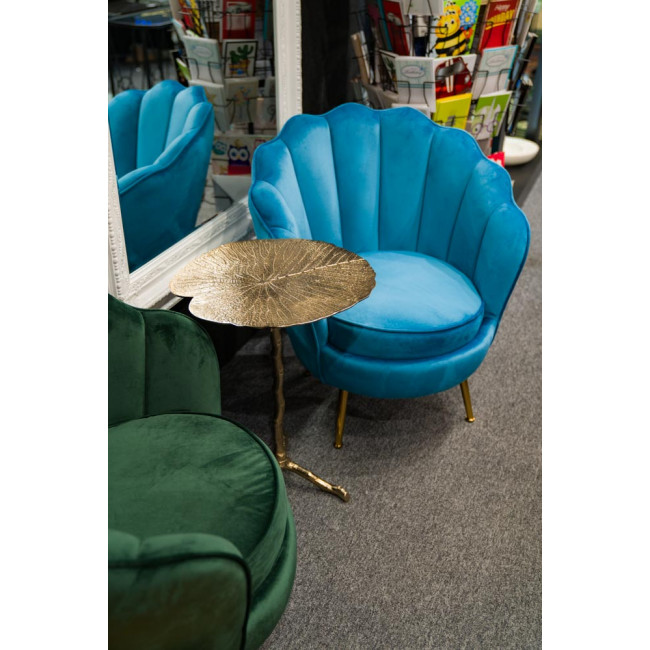 Decorative table Velards L, antique brass colour, H62x50cm