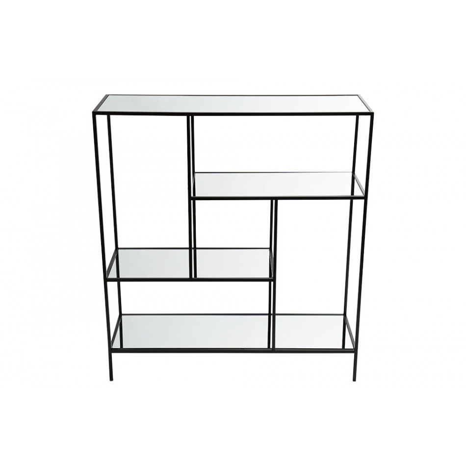Metal shelf Benikarlo, black, 80x25x90cm