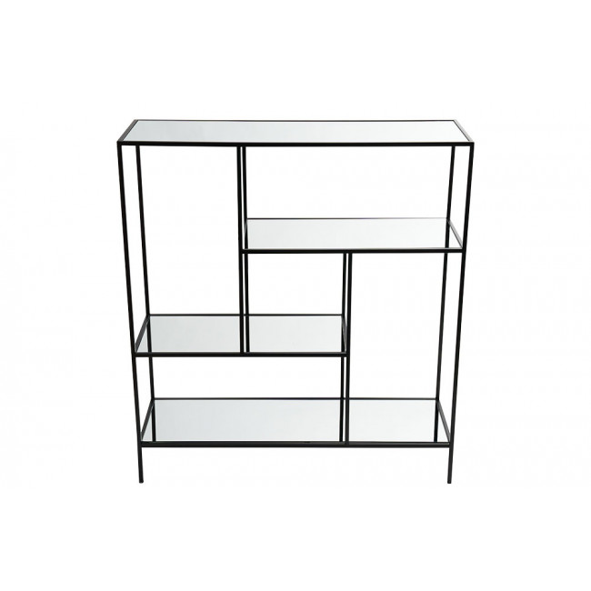 Metal shelf Benikarlo, black, 80x25x90cm