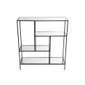 Metal shelf Benikarlo, black, 80x25x90cm