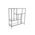 Metal shelf Benikarlo, black, 80x25x90cm