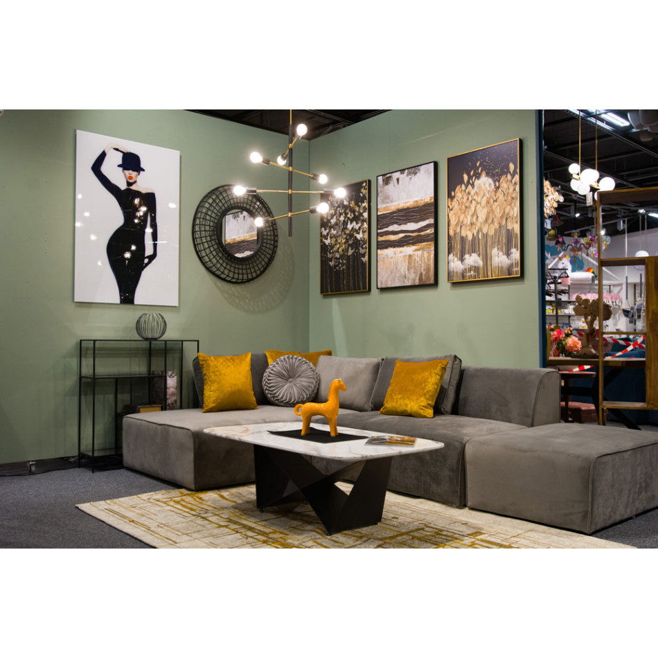 Metal shelf Benikarlo, black, 80x25x90cm