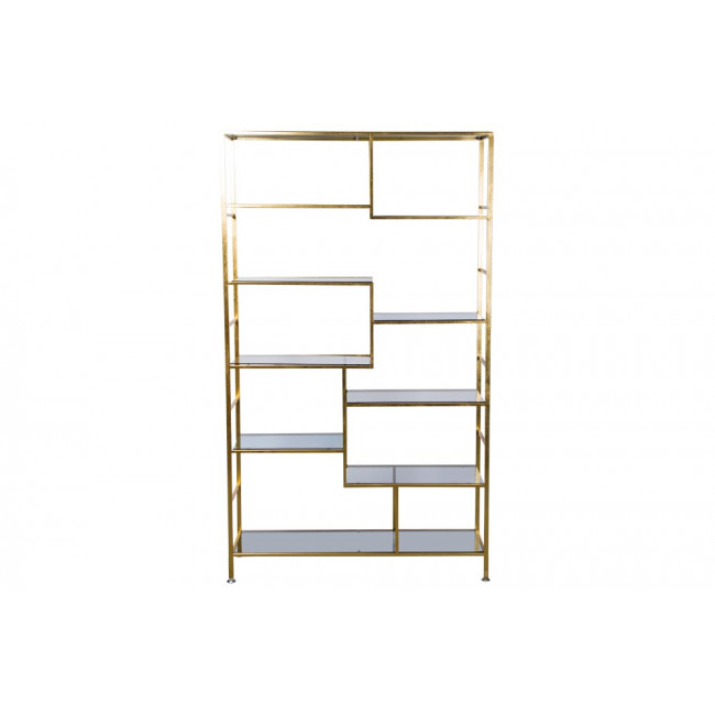 Metal shelf Belinda, golden, 195x115x30cm